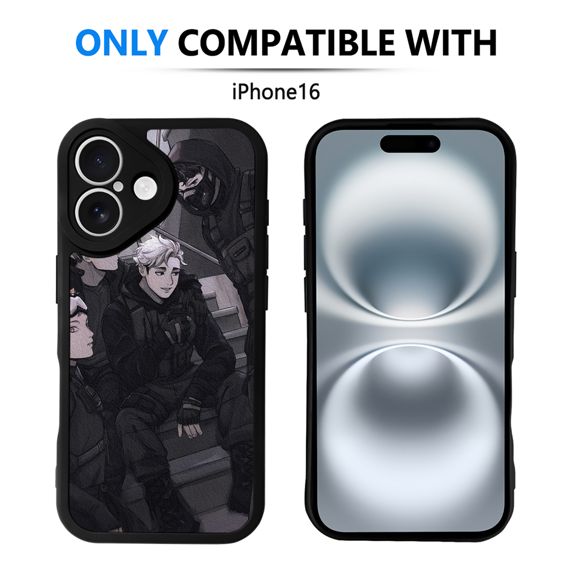 （画像用） ハイキュー!! Haikyu!! 【iPhone 16シリーズ対応】シリコンスマホケース（レザー調） 材質：シリコン